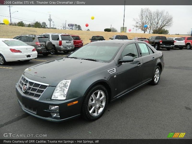 Thunder Gray ChromaFlair / Ebony 2008 Cadillac STS V8