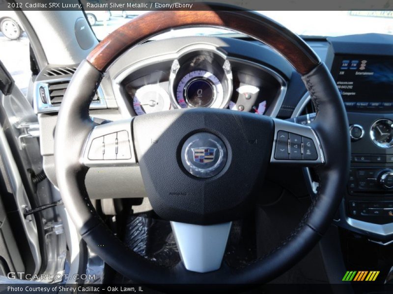 Radiant Silver Metallic / Ebony/Ebony 2012 Cadillac SRX Luxury