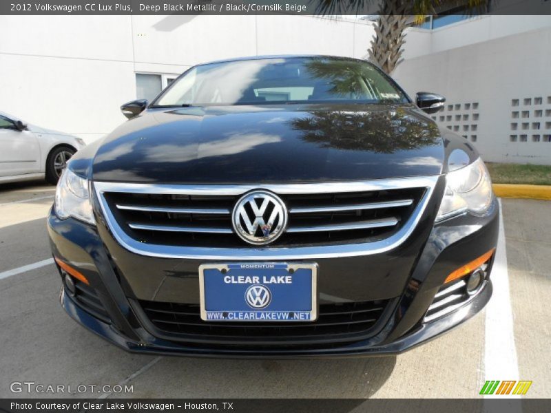 Deep Black Metallic / Black/Cornsilk Beige 2012 Volkswagen CC Lux Plus