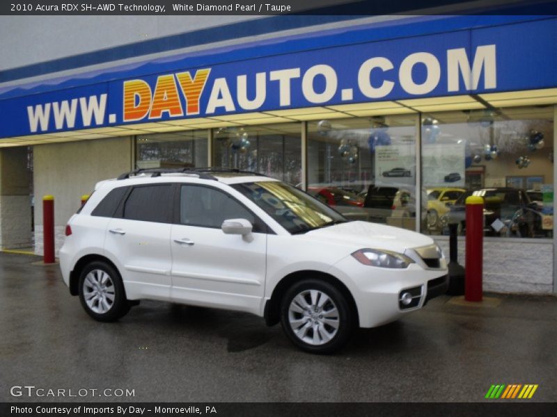 White Diamond Pearl / Taupe 2010 Acura RDX SH-AWD Technology
