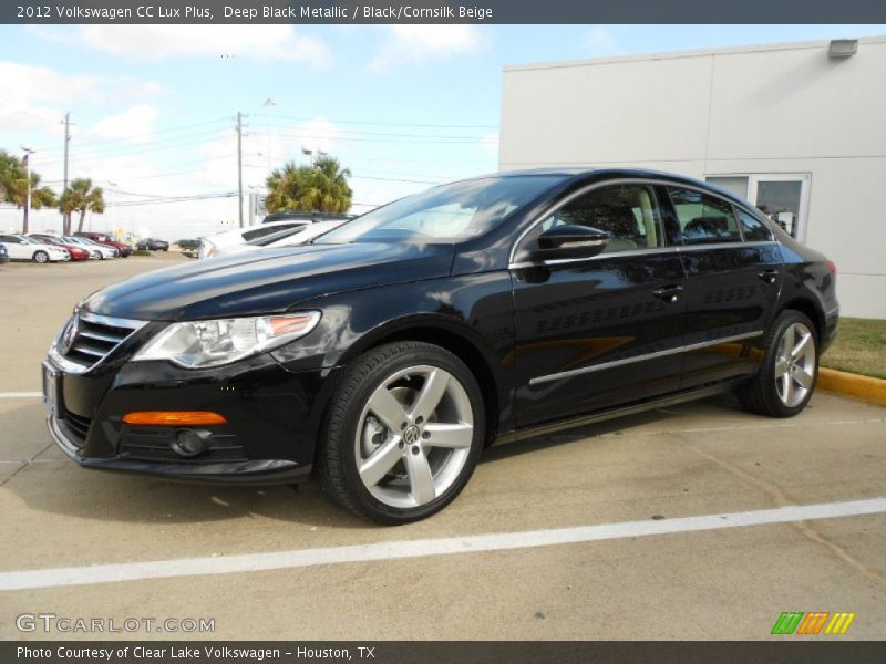Deep Black Metallic / Black/Cornsilk Beige 2012 Volkswagen CC Lux Plus