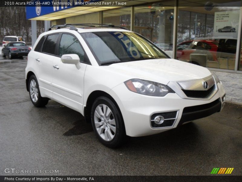 White Diamond Pearl / Taupe 2010 Acura RDX SH-AWD Technology