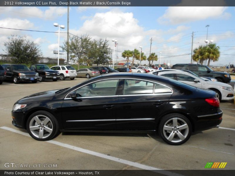 Deep Black Metallic / Black/Cornsilk Beige 2012 Volkswagen CC Lux Plus