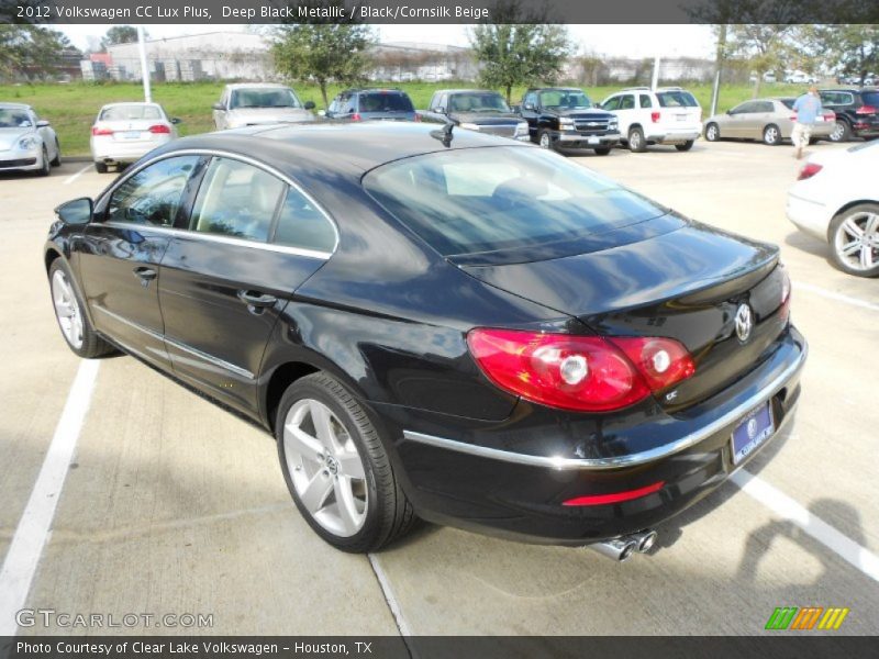 Deep Black Metallic / Black/Cornsilk Beige 2012 Volkswagen CC Lux Plus