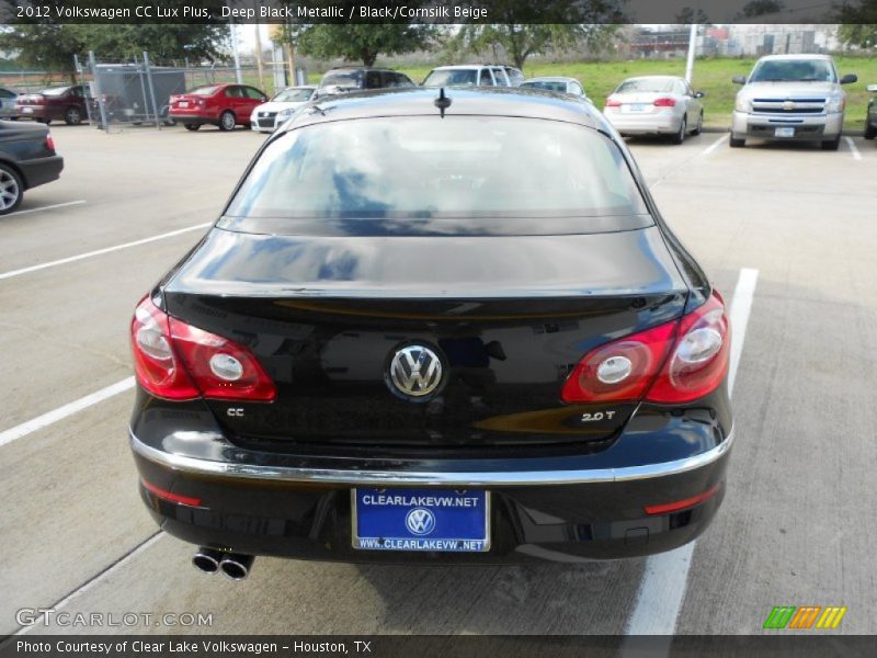 Deep Black Metallic / Black/Cornsilk Beige 2012 Volkswagen CC Lux Plus