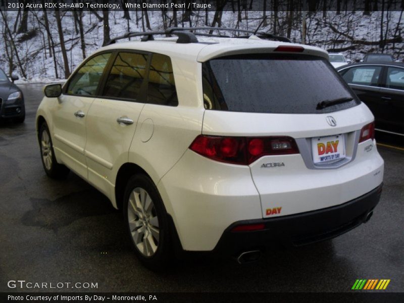 White Diamond Pearl / Taupe 2010 Acura RDX SH-AWD Technology