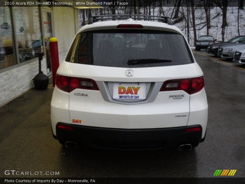 White Diamond Pearl / Taupe 2010 Acura RDX SH-AWD Technology