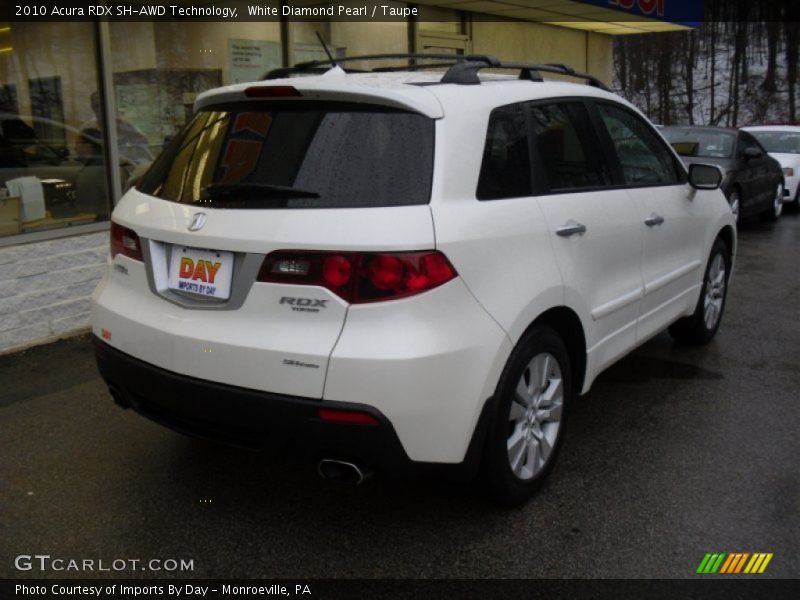 White Diamond Pearl / Taupe 2010 Acura RDX SH-AWD Technology
