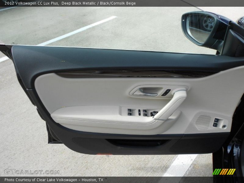 Deep Black Metallic / Black/Cornsilk Beige 2012 Volkswagen CC Lux Plus