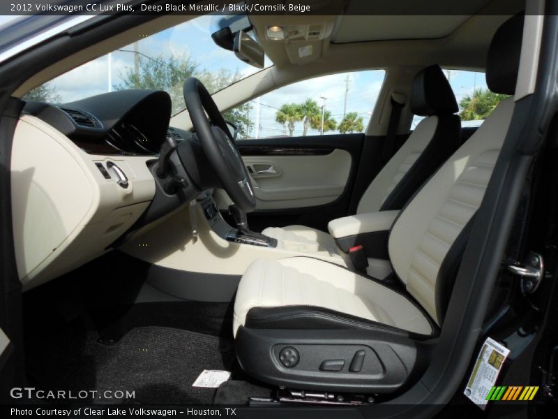 Deep Black Metallic / Black/Cornsilk Beige 2012 Volkswagen CC Lux Plus