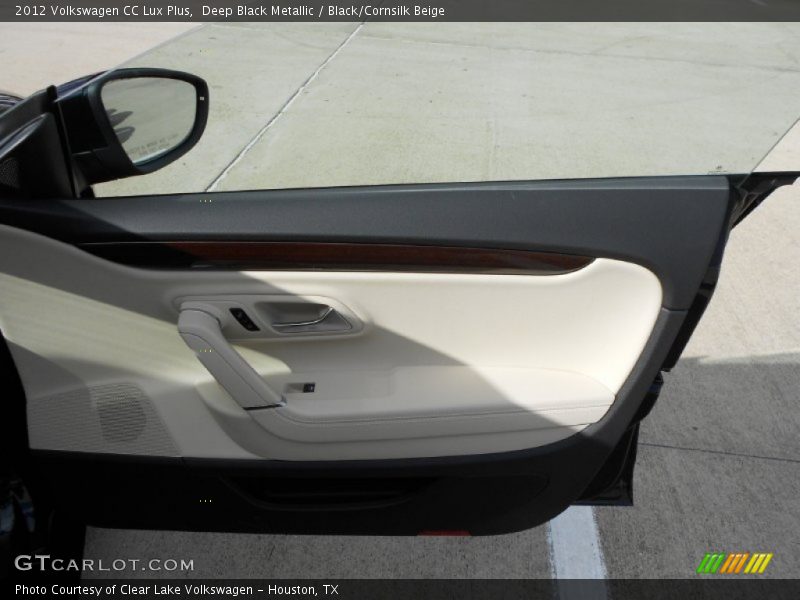 Deep Black Metallic / Black/Cornsilk Beige 2012 Volkswagen CC Lux Plus