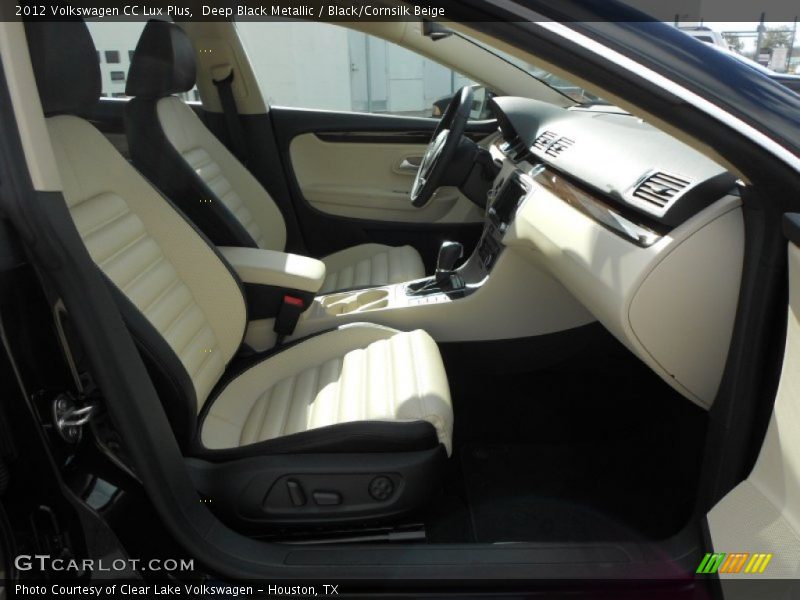 Deep Black Metallic / Black/Cornsilk Beige 2012 Volkswagen CC Lux Plus