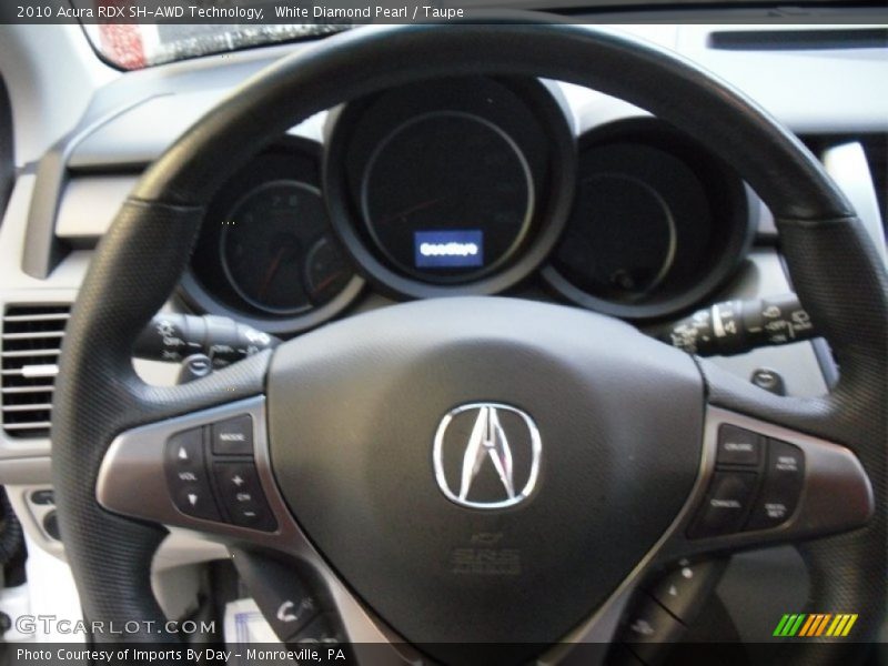 White Diamond Pearl / Taupe 2010 Acura RDX SH-AWD Technology