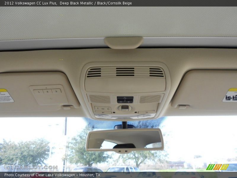 Deep Black Metallic / Black/Cornsilk Beige 2012 Volkswagen CC Lux Plus