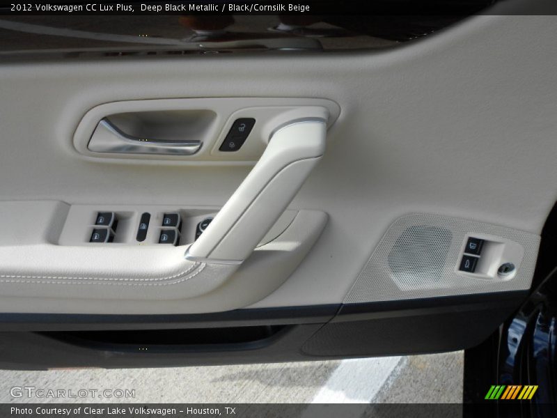 Deep Black Metallic / Black/Cornsilk Beige 2012 Volkswagen CC Lux Plus