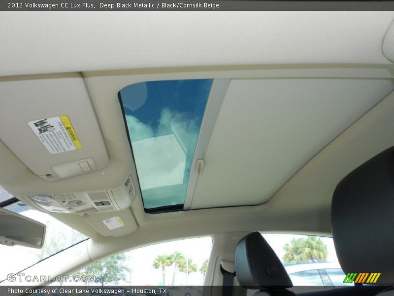 Deep Black Metallic / Black/Cornsilk Beige 2012 Volkswagen CC Lux Plus