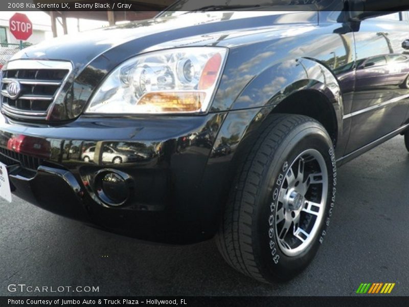Ebony Black / Gray 2008 Kia Sorento LX