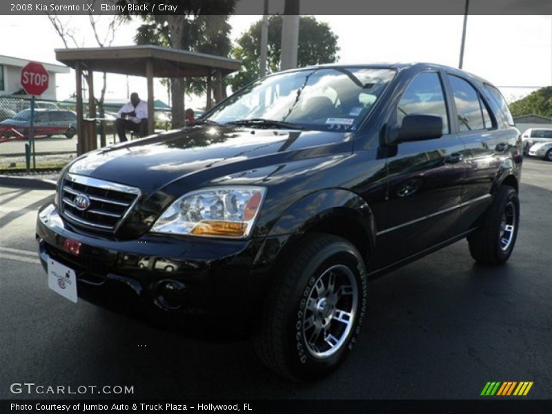 Ebony Black / Gray 2008 Kia Sorento LX