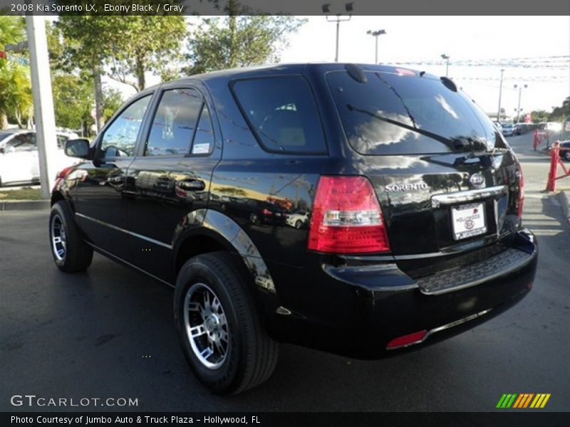 Ebony Black / Gray 2008 Kia Sorento LX