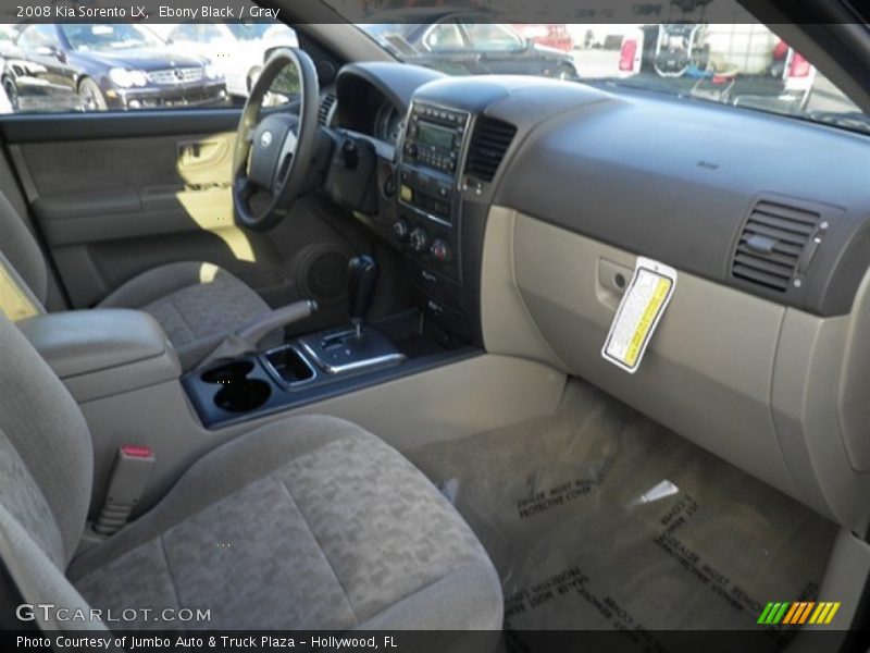 Ebony Black / Gray 2008 Kia Sorento LX
