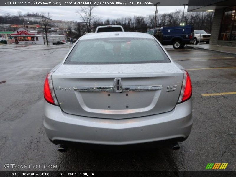 Ingot Silver Metallic / Charcoal Black/Fine Line Ebony 2010 Lincoln MKS EcoBoost AWD