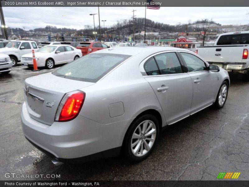 Ingot Silver Metallic / Charcoal Black/Fine Line Ebony 2010 Lincoln MKS EcoBoost AWD