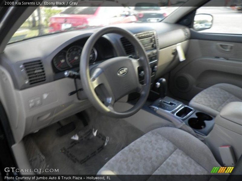 Ebony Black / Gray 2008 Kia Sorento LX