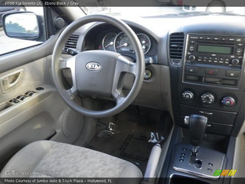 Ebony Black / Gray 2008 Kia Sorento LX