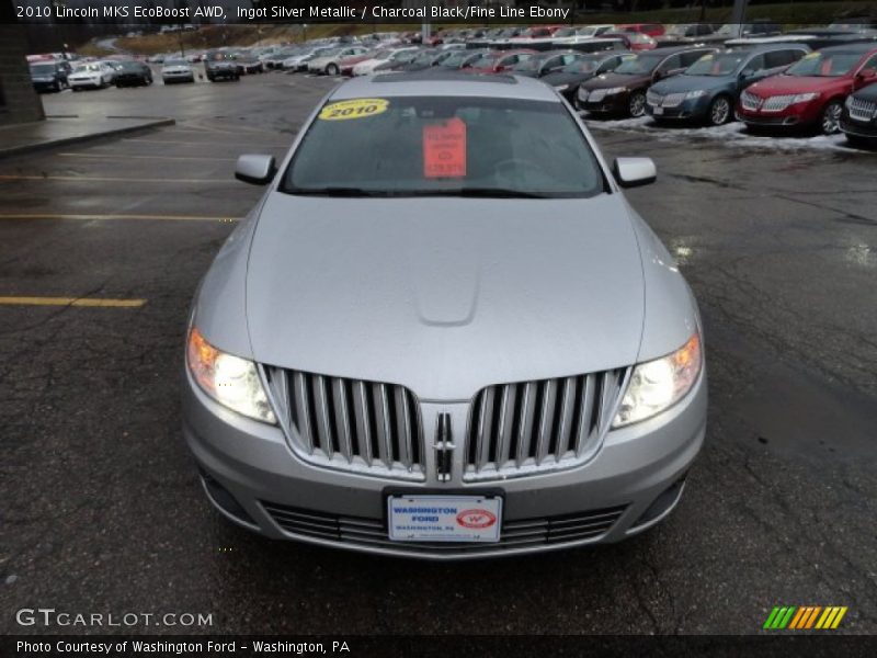 Ingot Silver Metallic / Charcoal Black/Fine Line Ebony 2010 Lincoln MKS EcoBoost AWD