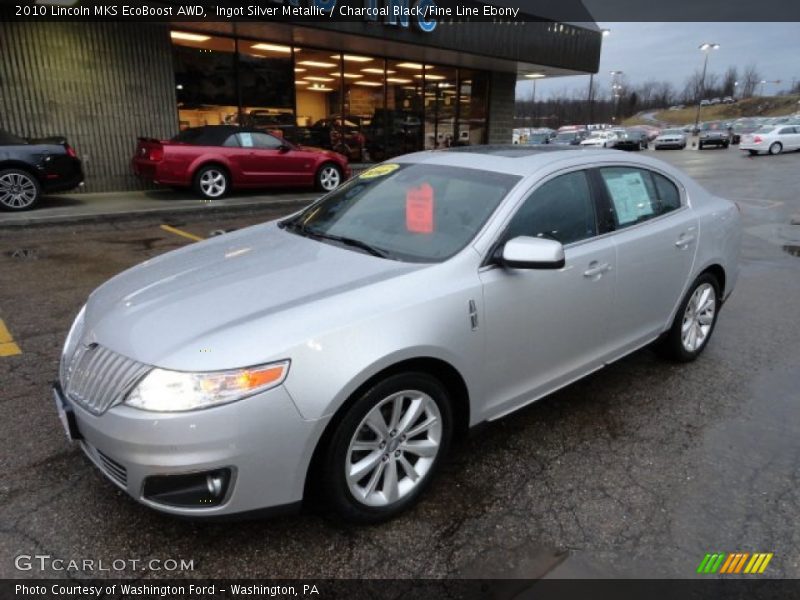 Ingot Silver Metallic / Charcoal Black/Fine Line Ebony 2010 Lincoln MKS EcoBoost AWD