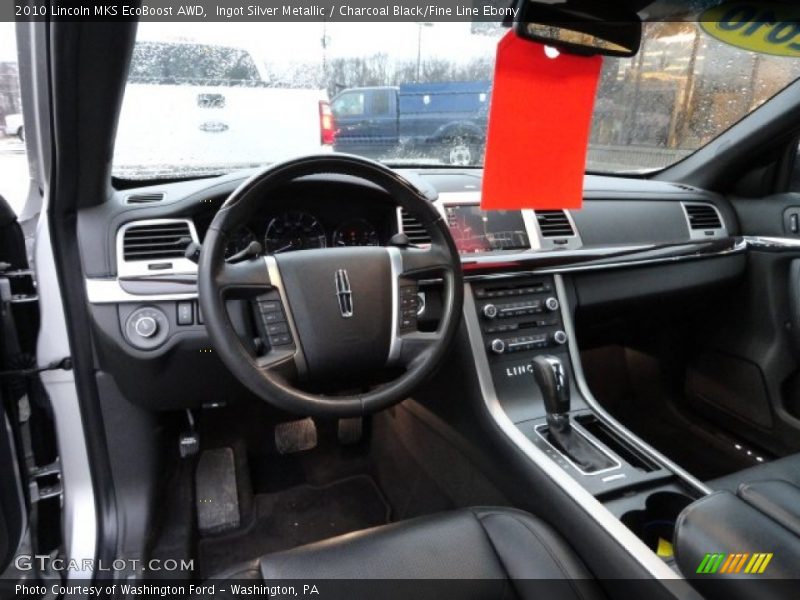 Ingot Silver Metallic / Charcoal Black/Fine Line Ebony 2010 Lincoln MKS EcoBoost AWD