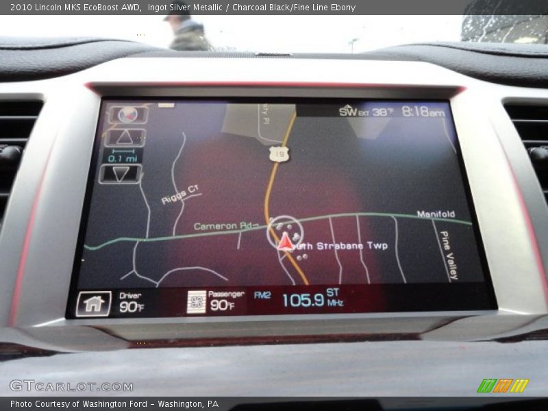 Ingot Silver Metallic / Charcoal Black/Fine Line Ebony 2010 Lincoln MKS EcoBoost AWD