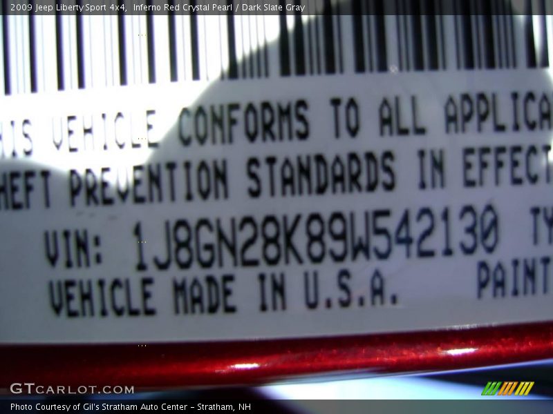 Inferno Red Crystal Pearl / Dark Slate Gray 2009 Jeep Liberty Sport 4x4