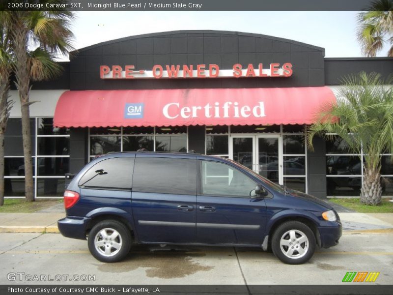 Midnight Blue Pearl / Medium Slate Gray 2006 Dodge Caravan SXT