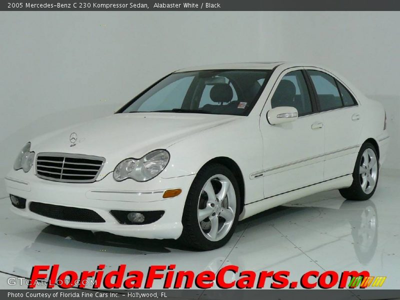 Alabaster White / Black 2005 Mercedes-Benz C 230 Kompressor Sedan