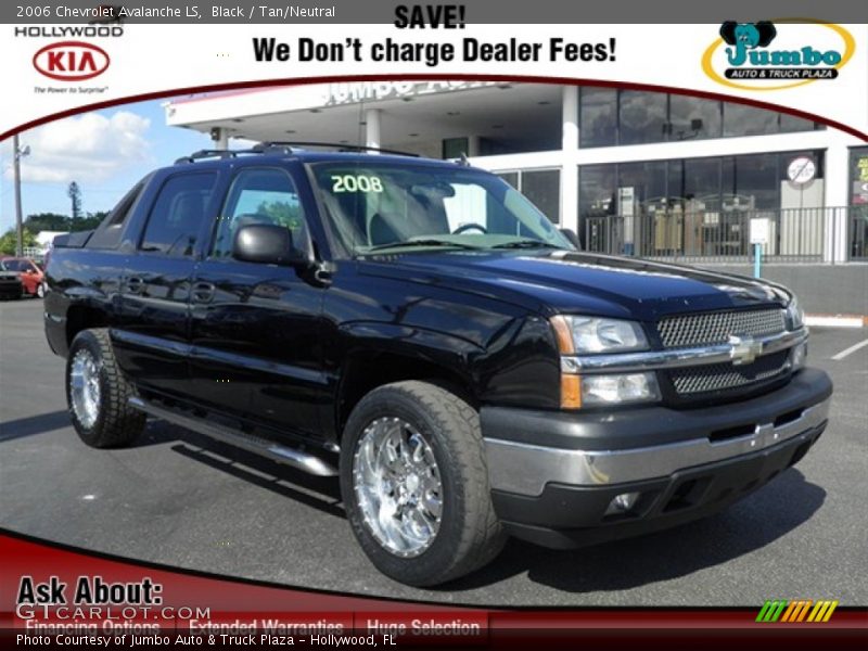 Black / Tan/Neutral 2006 Chevrolet Avalanche LS