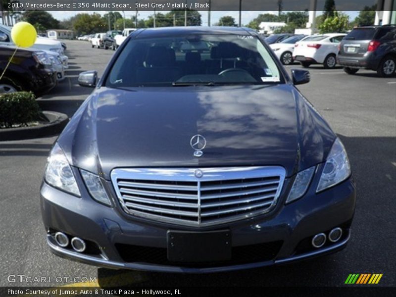 Steel Grey Metallic / Black 2010 Mercedes-Benz E 350 4Matic Sedan