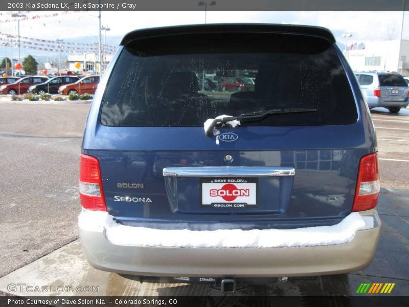 Blue Sapphire / Gray 2003 Kia Sedona LX