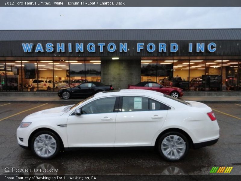 White Platinum Tri-Coat / Charcoal Black 2012 Ford Taurus Limited