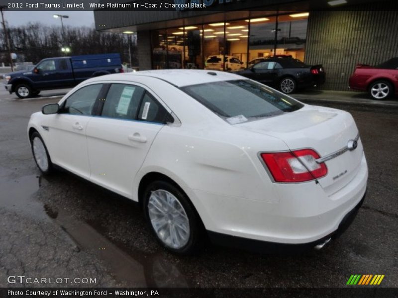 White Platinum Tri-Coat / Charcoal Black 2012 Ford Taurus Limited