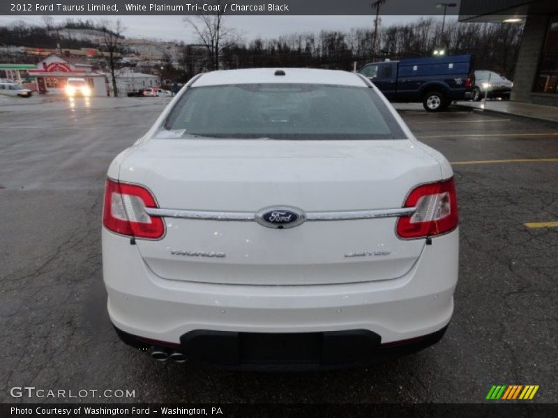 White Platinum Tri-Coat / Charcoal Black 2012 Ford Taurus Limited