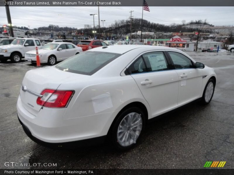 White Platinum Tri-Coat / Charcoal Black 2012 Ford Taurus Limited