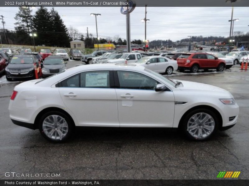 White Platinum Tri-Coat / Charcoal Black 2012 Ford Taurus Limited