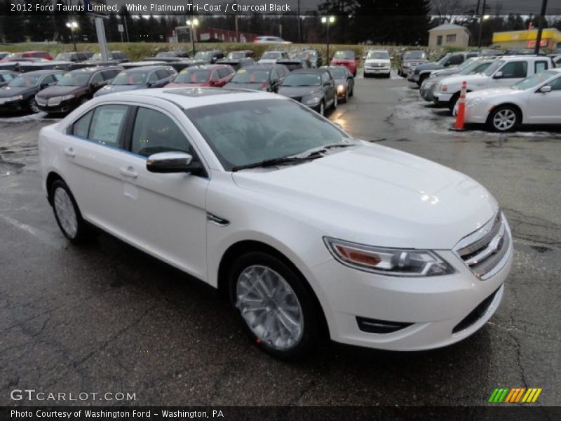 White Platinum Tri-Coat / Charcoal Black 2012 Ford Taurus Limited