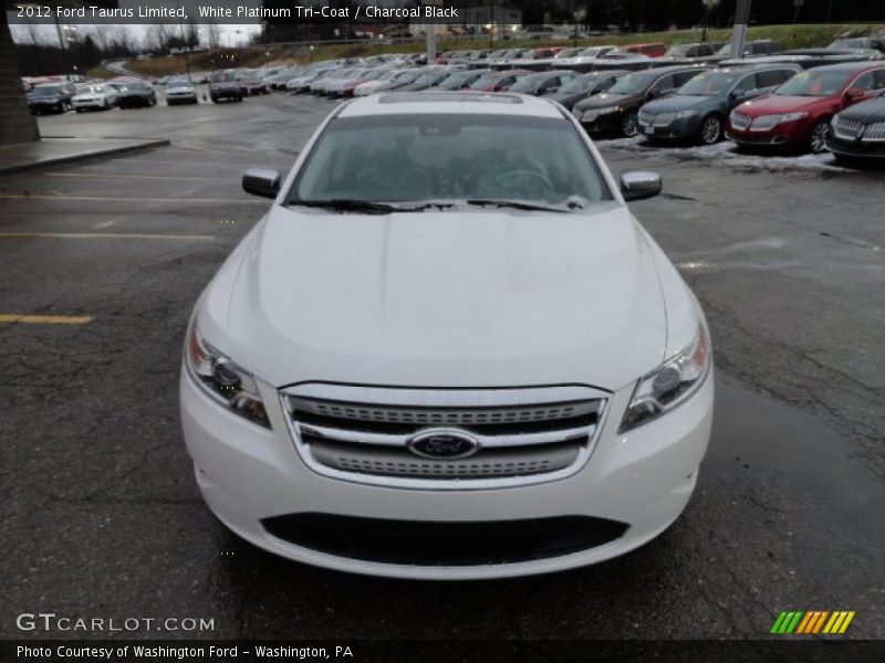 White Platinum Tri-Coat / Charcoal Black 2012 Ford Taurus Limited