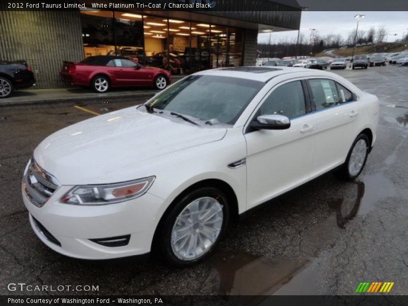 White Platinum Tri-Coat / Charcoal Black 2012 Ford Taurus Limited