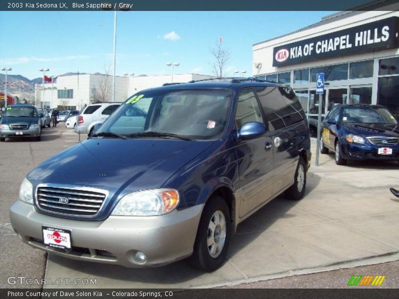 Blue Sapphire / Gray 2003 Kia Sedona LX