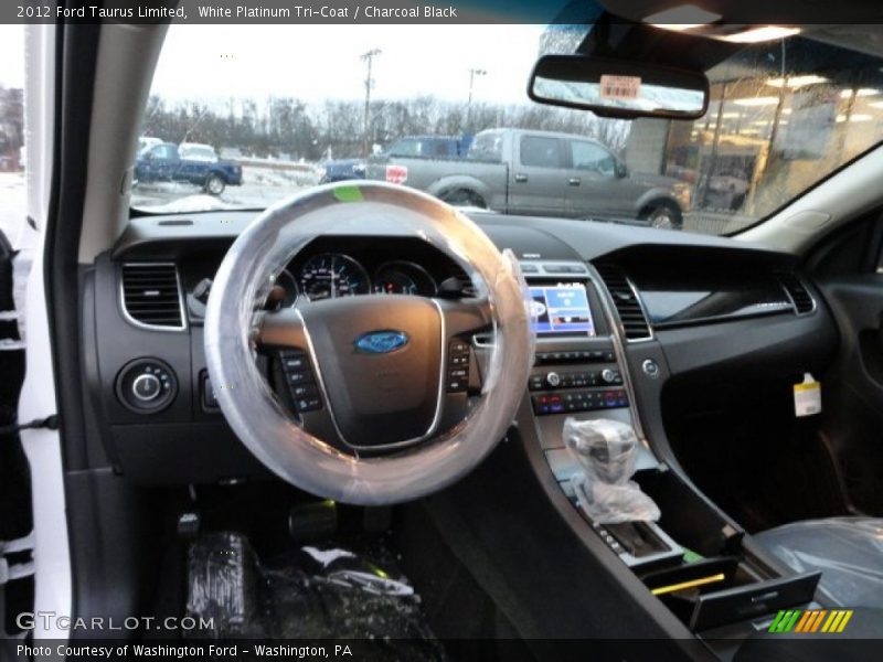 White Platinum Tri-Coat / Charcoal Black 2012 Ford Taurus Limited