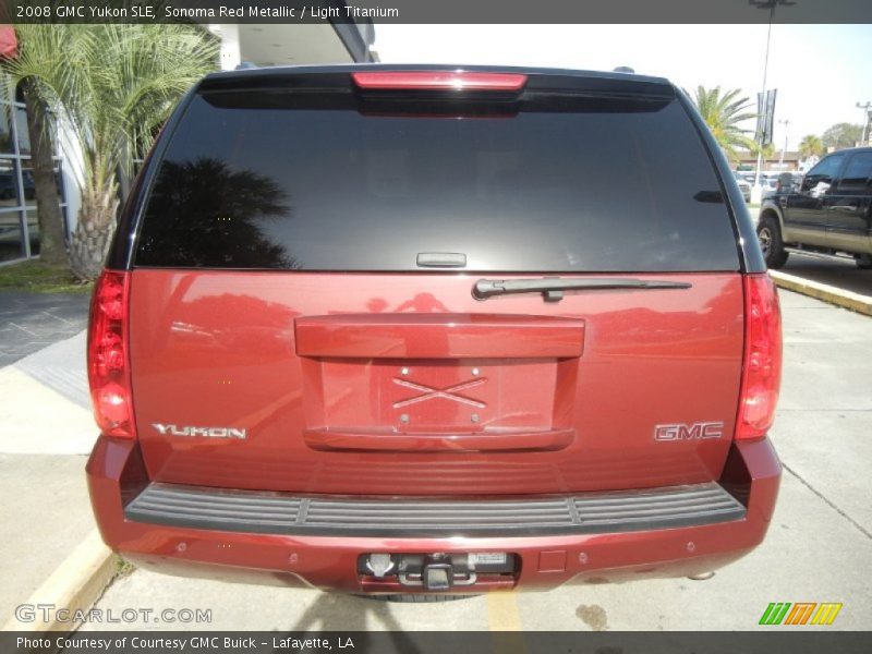 Sonoma Red Metallic / Light Titanium 2008 GMC Yukon SLE
