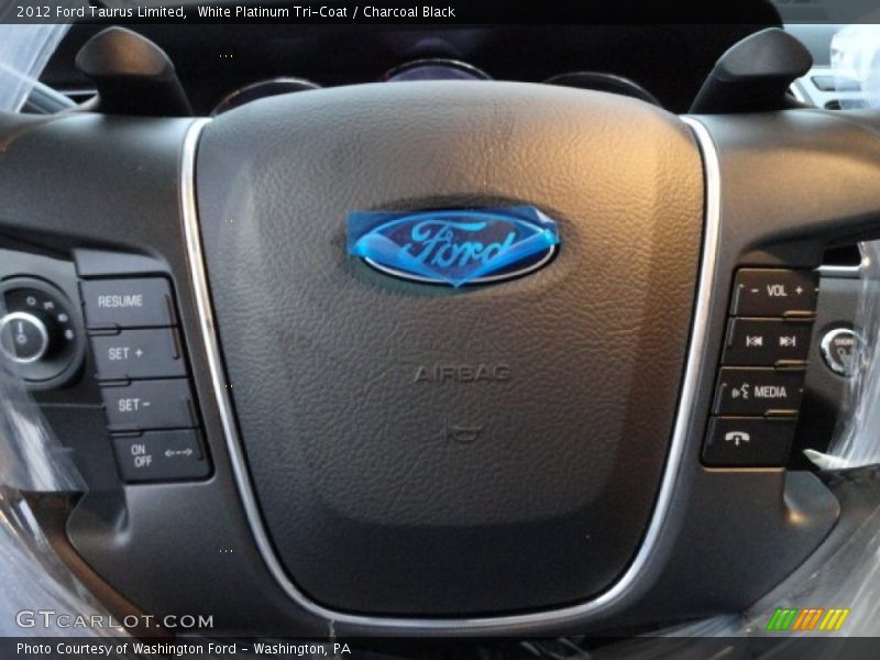 White Platinum Tri-Coat / Charcoal Black 2012 Ford Taurus Limited